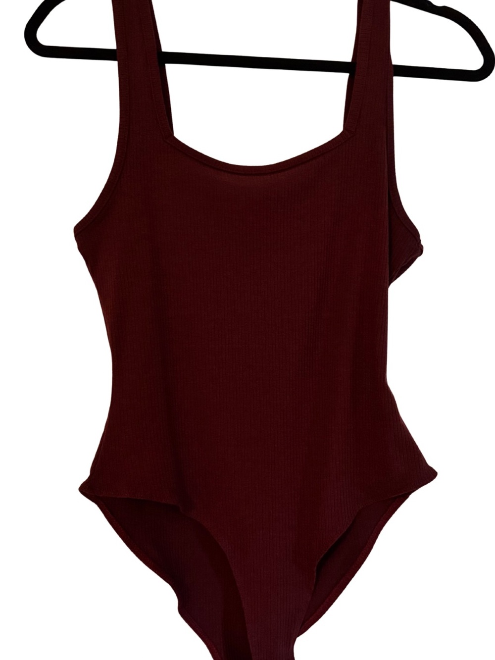 Forever 21 Ribbed Bodysuit in Deep Burgundy NWT- Size L